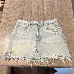 AGOLDE Distressed‎ Denim Mini Skirt 27